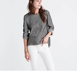 Madewell French Rib Side-Tie Pullover size M